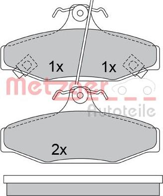 Metzger 1170662 - Тормозные колодки, дисковые, комплект autospares.lv