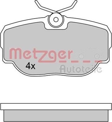 Metzger 1170605 - Тормозные колодки, дисковые, комплект autospares.lv
