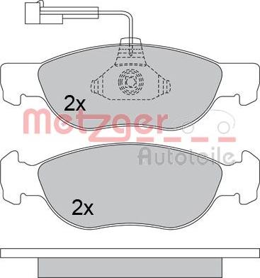 Metzger 1170606 - Тормозные колодки, дисковые, комплект autospares.lv