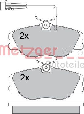 Metzger 1170602 - Тормозные колодки, дисковые, комплект autospares.lv