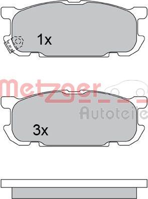 Metzger 1170613 - Тормозные колодки, дисковые, комплект autospares.lv