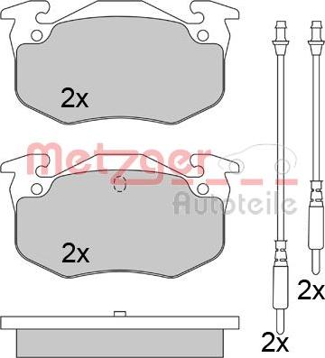 Metzger 1170624 - Тормозные колодки, дисковые, комплект autospares.lv