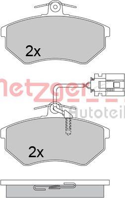 Metzger 1170674 - Тормозные колодки, дисковые, комплект autospares.lv