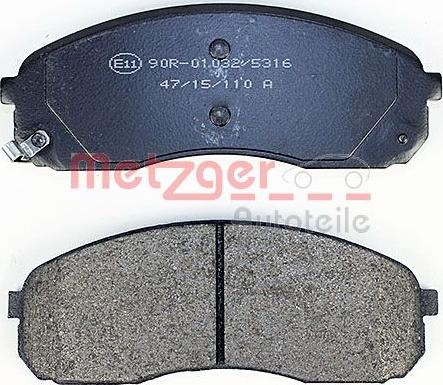 Metzger 1170670 - Тормозные колодки, дисковые, комплект autospares.lv