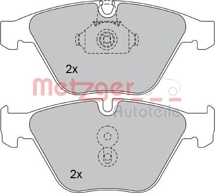 Metzger 1170090 - Тормозные колодки, дисковые, комплект autospares.lv