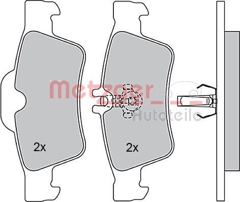 Metzger 1170049 - Тормозные колодки, дисковые, комплект autospares.lv