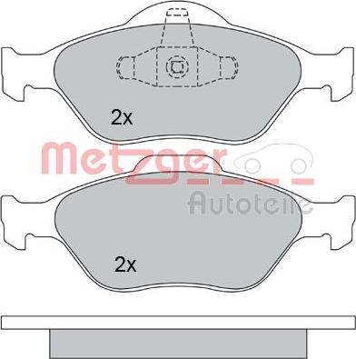 Metzger 1170045 - Тормозные колодки, дисковые, комплект autospares.lv