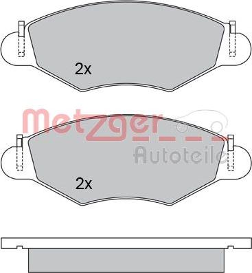 Metzger 1170059 - Тормозные колодки, дисковые, комплект autospares.lv