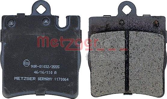 Metzger 1170064 - Тормозные колодки, дисковые, комплект autospares.lv