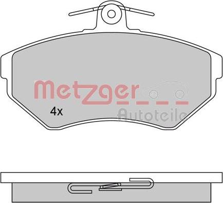 Metzger 1170061 - Тормозные колодки, дисковые, комплект autospares.lv