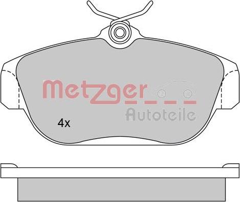 Metzger 1170018 - Тормозные колодки, дисковые, комплект autospares.lv