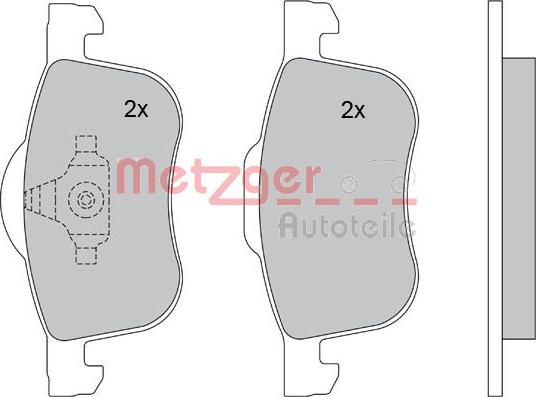 Metzger 1170013 - Тормозные колодки, дисковые, комплект autospares.lv
