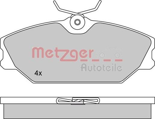 Metzger 1170084 - Тормозные колодки, дисковые, комплект autospares.lv