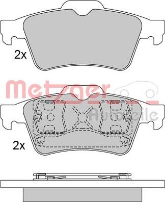 Metzger 1170080 - Тормозные колодки, дисковые, комплект autospares.lv