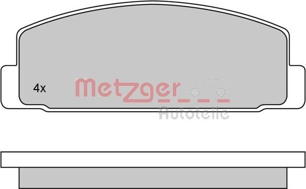 Metzger 1170088 - Тормозные колодки, дисковые, комплект autospares.lv