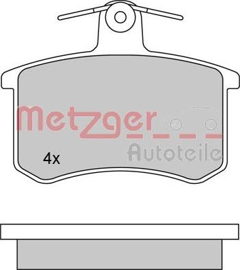 Metzger 1170030 - Тормозные колодки, дисковые, комплект autospares.lv
