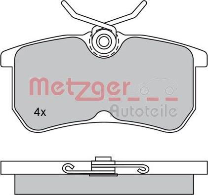 Metzger 1170025 - Тормозные колодки, дисковые, комплект autospares.lv