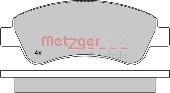 Metzger 1170026 - Тормозные колодки, дисковые, комплект autospares.lv