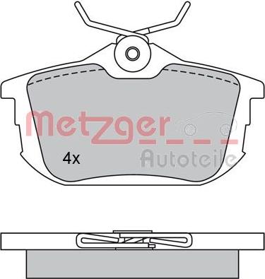 Metzger 1170021 - Тормозные колодки, дисковые, комплект autospares.lv
