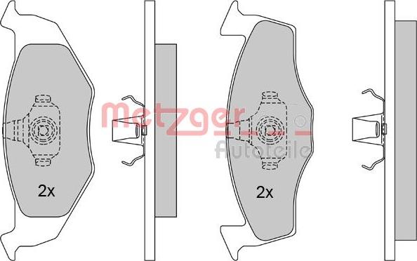 Metzger 1170023 - Тормозные колодки, дисковые, комплект autospares.lv