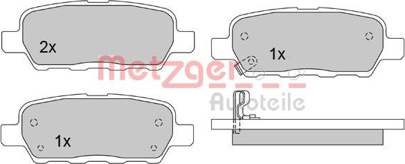 Metzger 1170079 - Тормозные колодки, дисковые, комплект autospares.lv