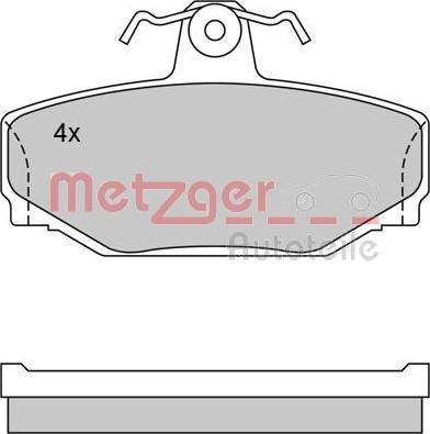 Metzger 1170074 - Тормозные колодки, дисковые, комплект autospares.lv