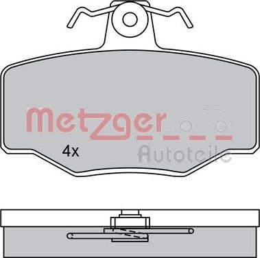 Metzger 1170076 - Тормозные колодки, дисковые, комплект autospares.lv