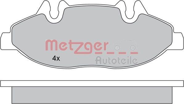 Metzger 1170145 - Тормозные колодки, дисковые, комплект autospares.lv