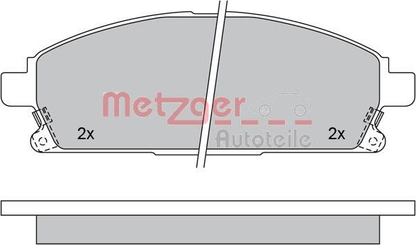 Metzger 1170159 - Тормозные колодки, дисковые, комплект autospares.lv