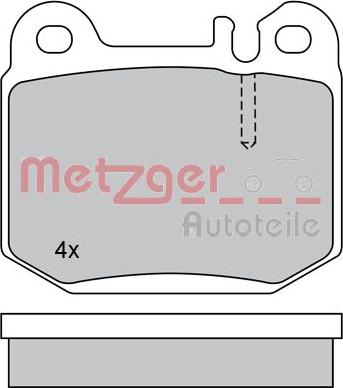 Metzger 1170157 - Тормозные колодки, дисковые, комплект autospares.lv