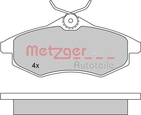 Metzger 1170163 - Тормозные колодки, дисковые, комплект autospares.lv