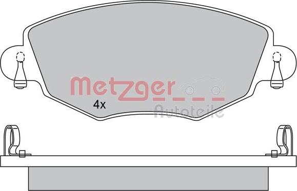 Metzger 1170107 - Тормозные колодки, дисковые, комплект autospares.lv