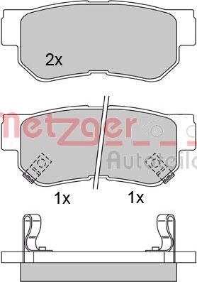 Metzger 1170119 - Тормозные колодки, дисковые, комплект autospares.lv