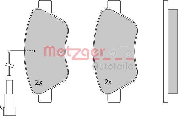 Metzger 1170117 - Тормозные колодки, дисковые, комплект autospares.lv