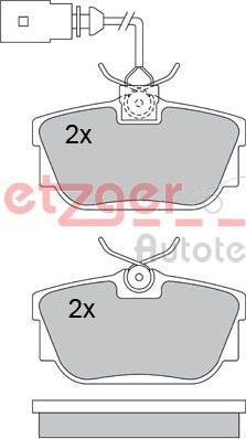 Metzger 1170184 - Тормозные колодки, дисковые, комплект autospares.lv