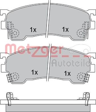 Metzger 1170183 - Тормозные колодки, дисковые, комплект autospares.lv