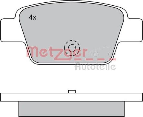 Metzger 1170131 - Тормозные колодки, дисковые, комплект autospares.lv