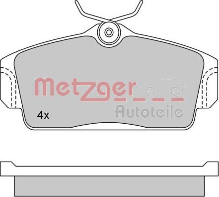 Metzger 1170125 - Тормозные колодки, дисковые, комплект autospares.lv