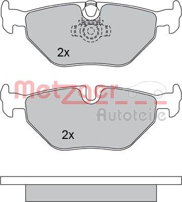 Metzger 1170120 - Тормозные колодки, дисковые, комплект autospares.lv