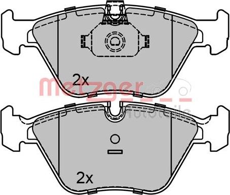 Metzger 1170128 - Тормозные колодки, дисковые, комплект autospares.lv