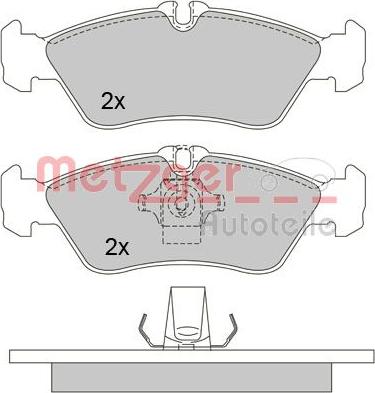 Metzger 1170179 - Тормозные колодки, дисковые, комплект autospares.lv