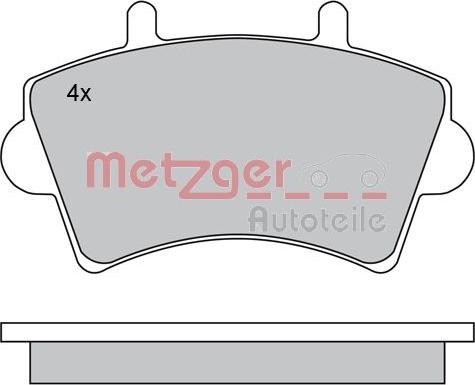 Metzger 1170175 - Тормозные колодки, дисковые, комплект autospares.lv