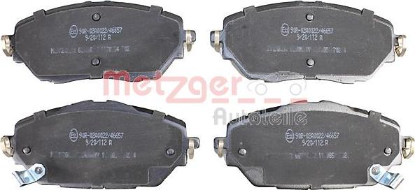 Metzger 1170854 - Тормозные колодки, дисковые, комплект autospares.lv