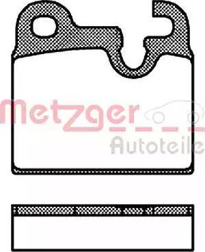 Metzger 1170807 - Тормозные колодки, дисковые, комплект autospares.lv