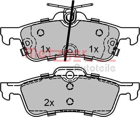 Metzger 1170815 - Тормозные колодки, дисковые, комплект autospares.lv