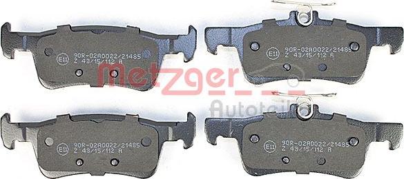 Metzger 1170810 - Тормозные колодки, дисковые, комплект autospares.lv