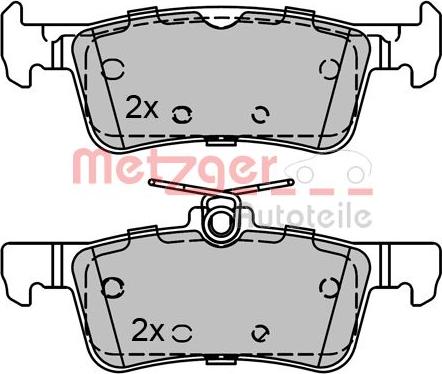 Metzger 1170810 - Тормозные колодки, дисковые, комплект autospares.lv