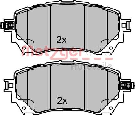 Metzger 1170811 - Тормозные колодки, дисковые, комплект autospares.lv