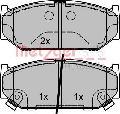 Metzger 1170813 - Тормозные колодки, дисковые, комплект autospares.lv