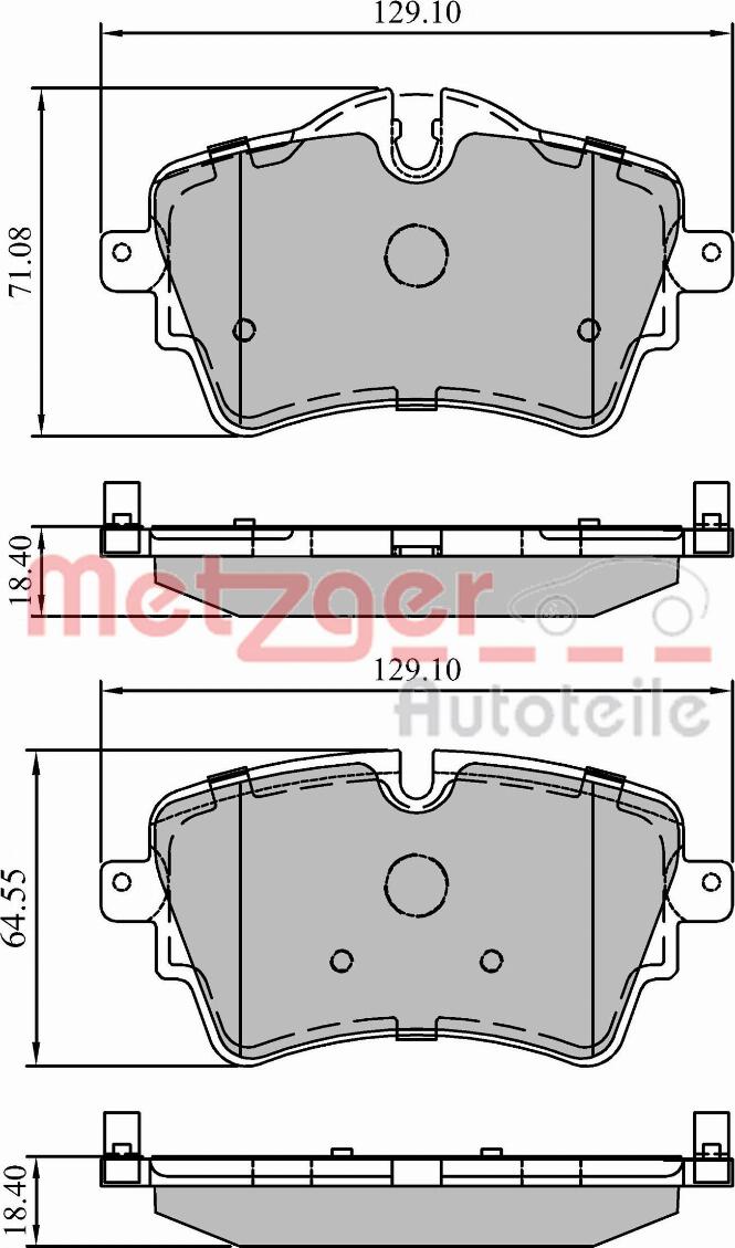 Metzger 1170833 - Тормозные колодки, дисковые, комплект autospares.lv